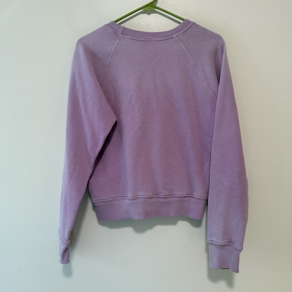 re/done x Hanes Purple Classic Raglan Sleeve Crewneck Sweatshirt Size Small - Picture 4 of 6